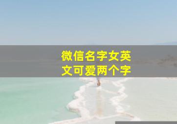 微信名字女英文可爱两个字