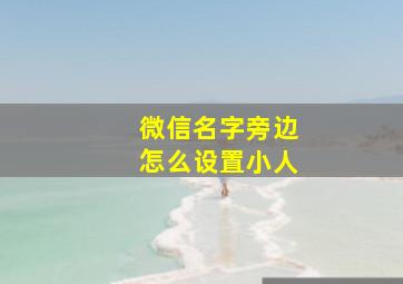 微信名字旁边怎么设置小人