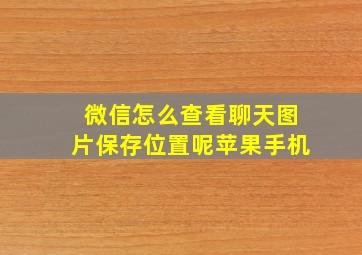 微信怎么查看聊天图片保存位置呢苹果手机