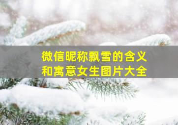 微信昵称飘雪的含义和寓意女生图片大全