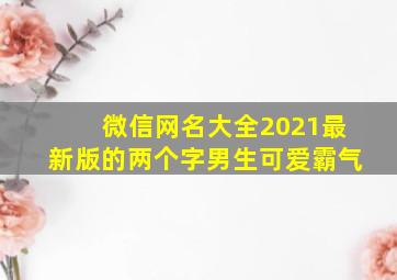 微信网名大全2021最新版的两个字男生可爱霸气