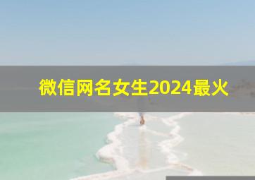 微信网名女生2024最火