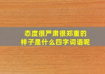 态度很严肃很郑重的样子是什么四字词语呢