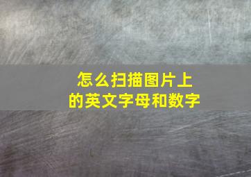 怎么扫描图片上的英文字母和数字