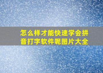 怎么样才能快速学会拼音打字软件呢图片大全