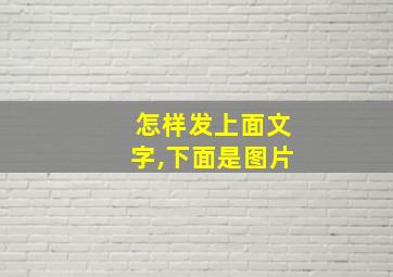 怎样发上面文字,下面是图片