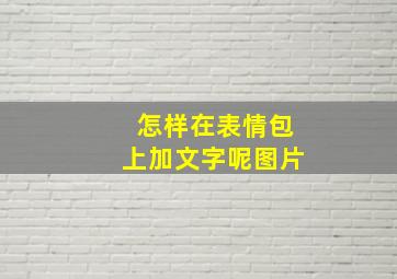 怎样在表情包上加文字呢图片