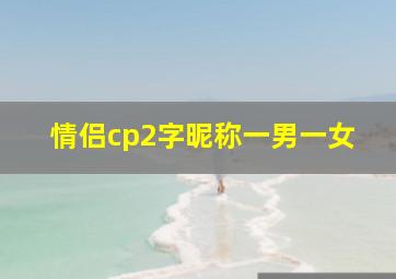 情侣cp2字昵称一男一女