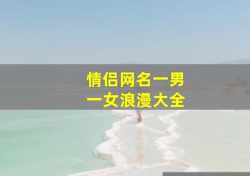 情侣网名一男一女浪漫大全