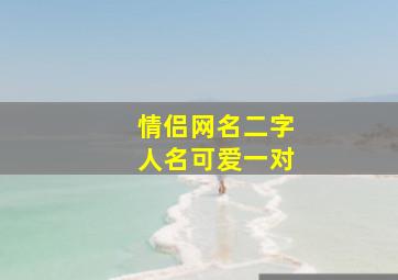 情侣网名二字人名可爱一对