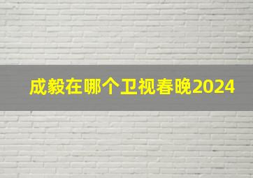 成毅在哪个卫视春晚2024