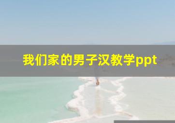 我们家的男子汉教学ppt