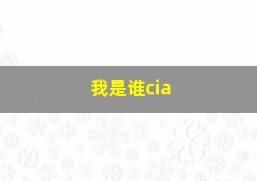 我是谁cia