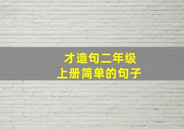 才造句二年级上册简单的句子