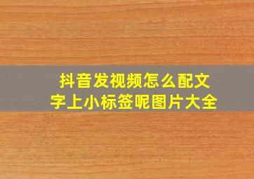 抖音发视频怎么配文字上小标签呢图片大全