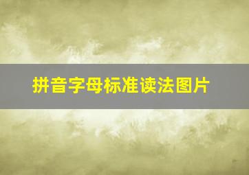 拼音字母标准读法图片