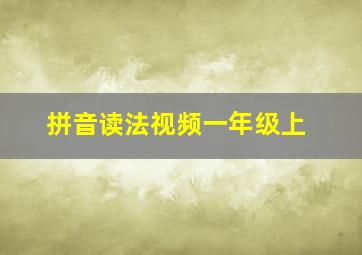 拼音读法视频一年级上