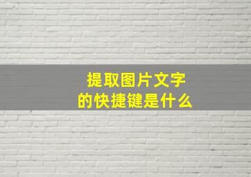 提取图片文字的快捷键是什么