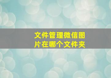 文件管理微信图片在哪个文件夹