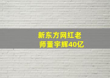 新东方网红老师董宇辉40亿