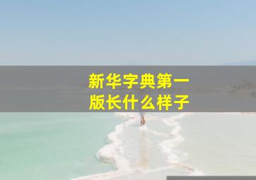 新华字典第一版长什么样子