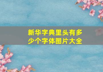 新华字典里头有多少个字体图片大全