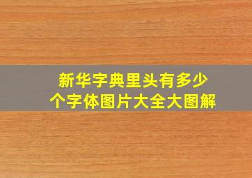 新华字典里头有多少个字体图片大全大图解