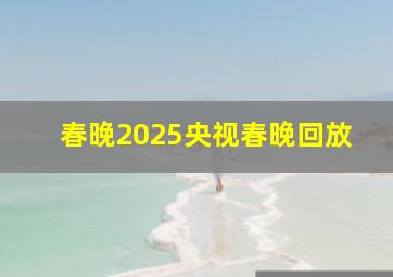 春晚2025央视春晚回放