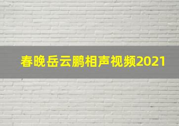 春晚岳云鹏相声视频2021