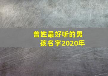 曾姓最好听的男孩名字2020年