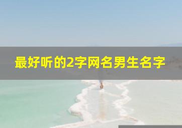 最好听的2字网名男生名字