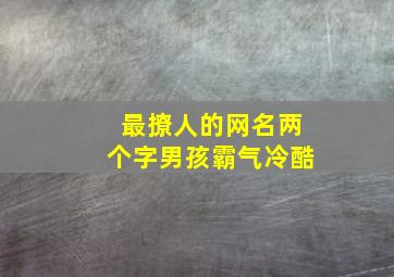 最撩人的网名两个字男孩霸气冷酷