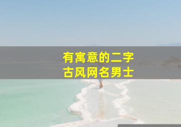 有寓意的二字古风网名男士