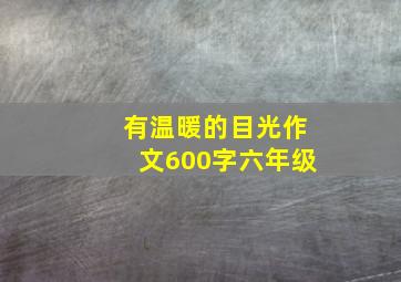 有温暖的目光作文600字六年级