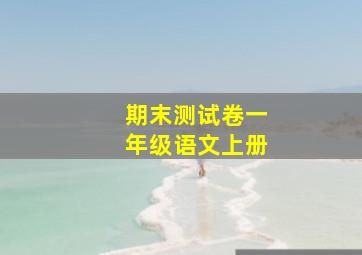 期末测试卷一年级语文上册