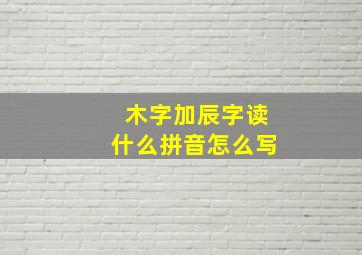 木字加辰字读什么拼音怎么写