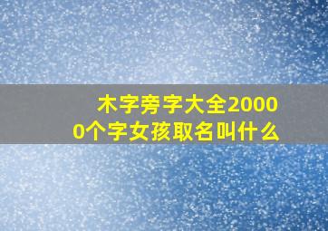 木字旁字大全20000个字女孩取名叫什么