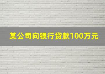 某公司向银行贷款100万元