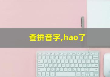 查拼音字,hao了