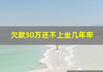 欠款30万还不上坐几年牢