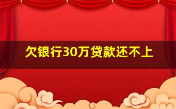 欠银行30万贷款还不上