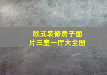 欧式装修房子图片三室一厅大全图