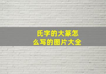 氏字的大篆怎么写的图片大全