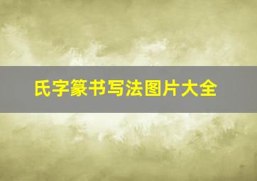 氏字篆书写法图片大全