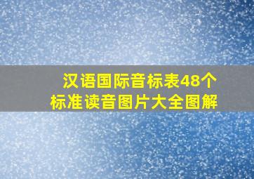 汉语国际音标表48个标准读音图片大全图解