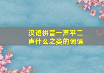 汉语拼音一声平二声什么之类的词语