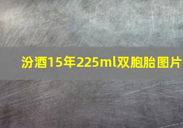 汾酒15年225ml双胞胎图片