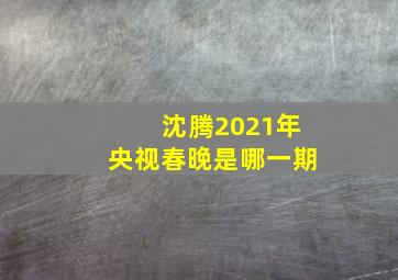 沈腾2021年央视春晚是哪一期