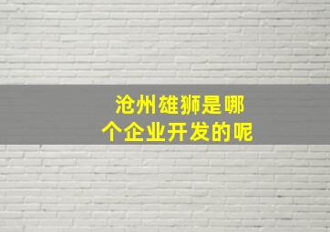 沧州雄狮是哪个企业开发的呢