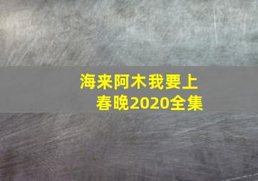 海来阿木我要上春晚2020全集